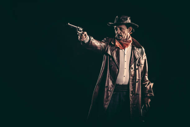 American cowboy with guns