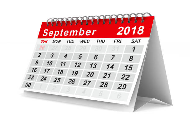 istock 2018 year calendar. September. Isolated 3D illustration 817545090