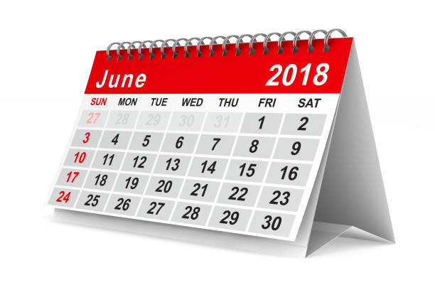 istock 2018 year calendar. June. Isolated 3D illustration 817545130