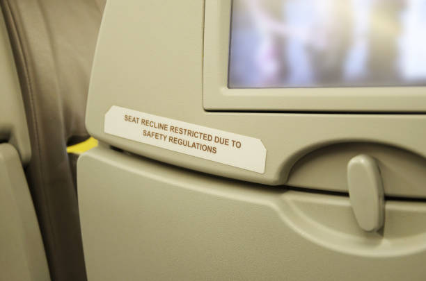 istock Seat with the warning message that the seat doesn't recline 817552526
