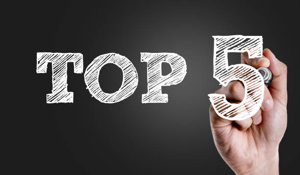 Top 5 Top 5 sign number 5 photos stock pictures, royalty-free photos & images
