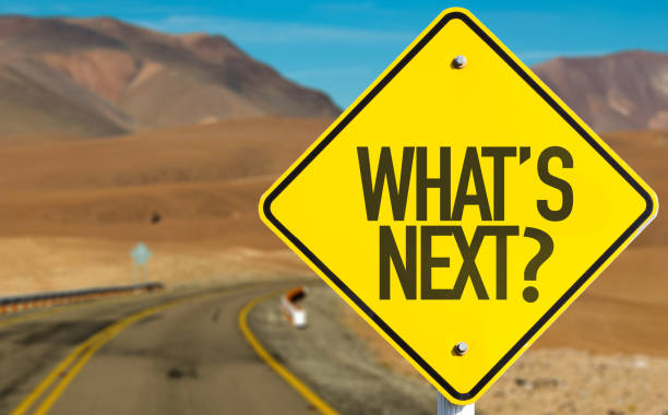 Whats Next? Whats Next? road sign anticipation stock pictures, royalty-free photos & images