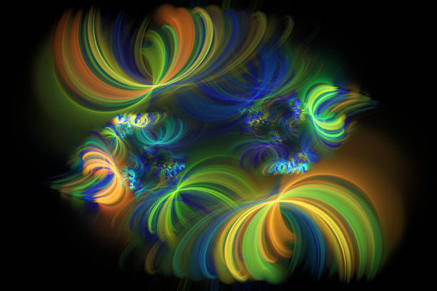 Colorful abstract fractal illustration for creative design