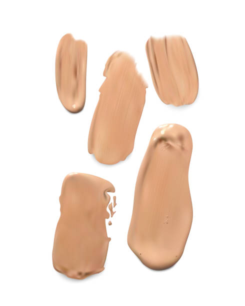 istock Cosmetic concealer smear strokes, tone cream smudged Vector 817584594