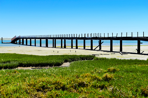 The Ria Formosa Natural Park is a labyrinth of canals, islands, marshland sandy beaches and barrier islands stretching  60 km along the Algarve coast between the beaches of Garrão and Manta Rota.