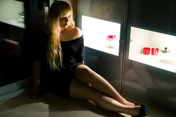 istock Elegant lady in evening dress 817589744