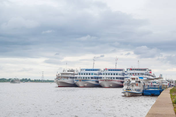 istock Passenger river ships at the berth in Nizhny Novgorod 817606562