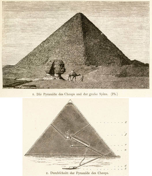 istock woodcuts of Great Pyramid of Giza 817610596