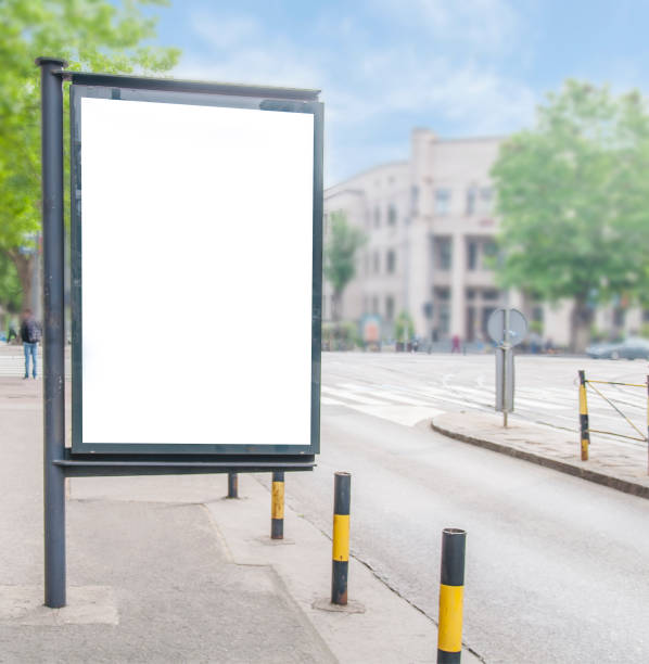 istock City billboard with white display and comercial marketing use 817617588