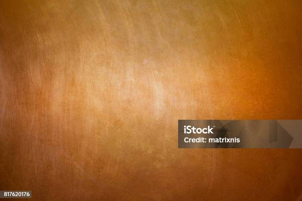 Abstract Brass Metal Plate Background Stock Photo - Download Image Now - Copper, Abstract, Abstract Backgrounds
