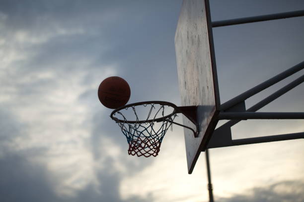 istock basketball court ring board against the sky 817622064