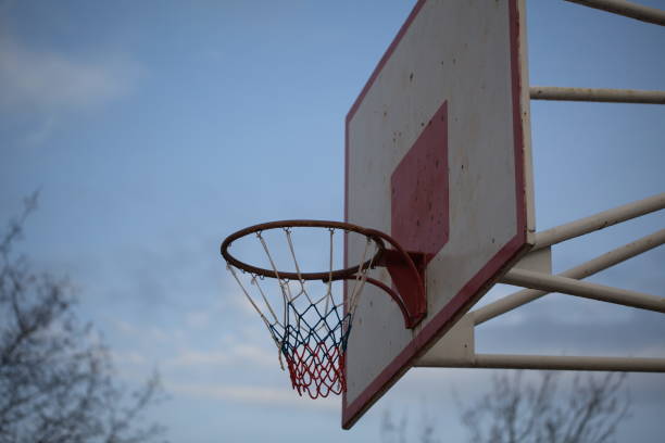 istock basketball court ring board against the sky 817622520