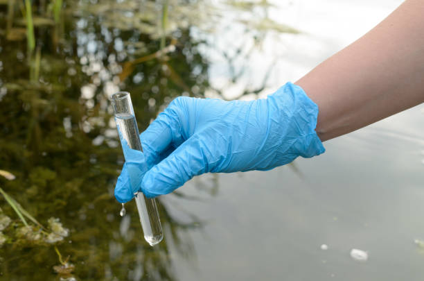 istock Taking a water test for analysis from a reservoir. 817634566
