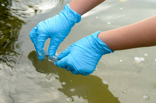 istock Taking a water test for analysis from a reservoir. 817640920