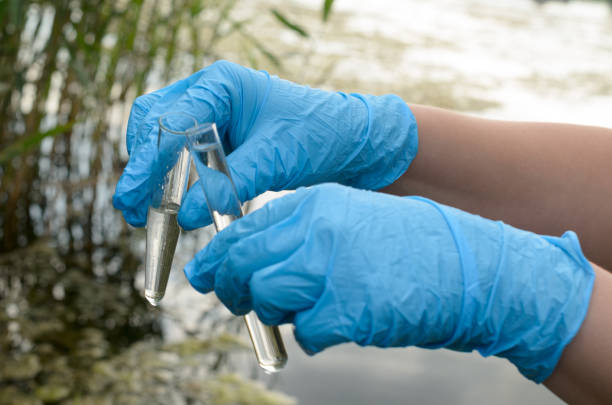 istock Taking a water test for analysis from a reservoir. 817656382