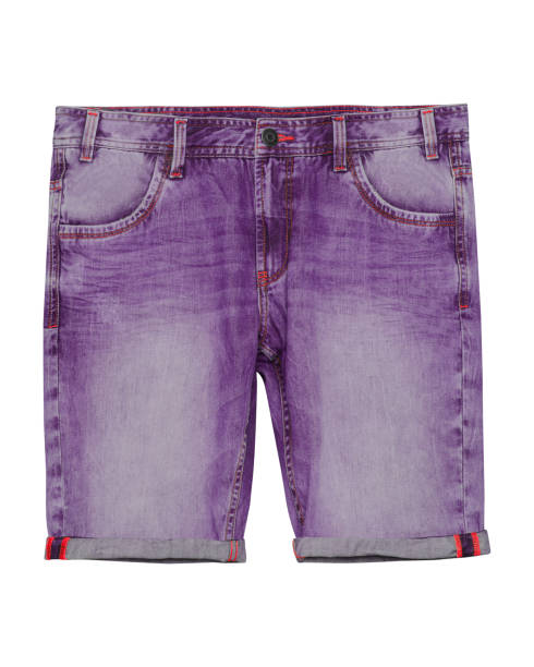 istock Men s violet denim shorts 817690702