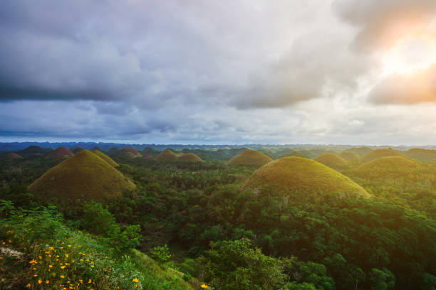 istock Amazingly shaped Chocolate hills on Bohol island, Philippines 817703466