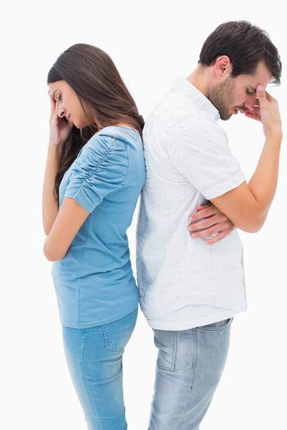 istock Upset couple not talking to each other after fight 817704204