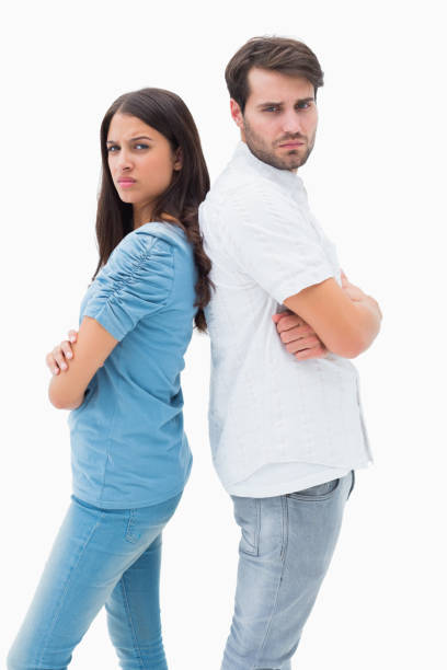 istock Upset couple not talking to each other after fight 817704456