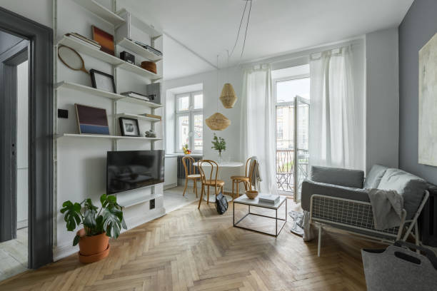 istock Living room with balcony 817704502