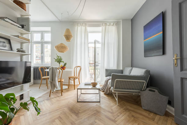 istock Apartment in scandinavian style 817704524