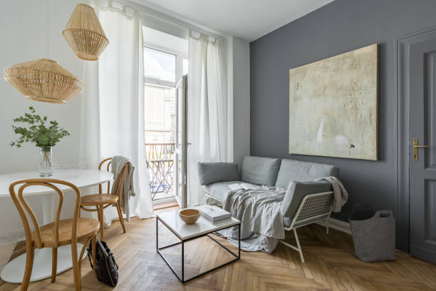 istock Living room with couch 817704528