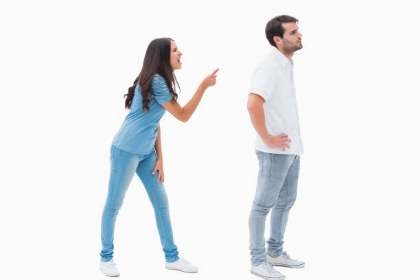 istock Angry brunette shouting at boyfriend 817704586