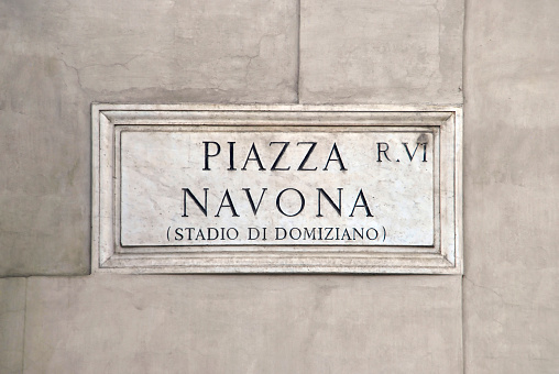 Piazza Navona. Antique stadium of Domiziano. Popular square in Rome. Italy