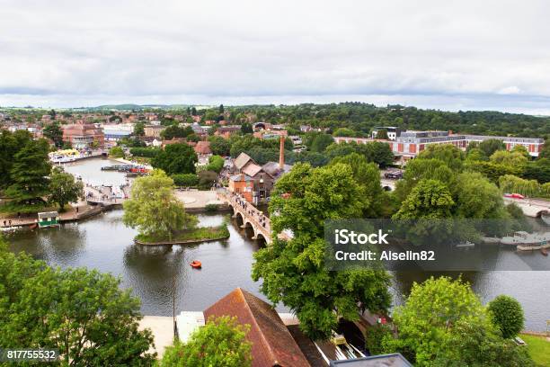 View From Above Of Stratforduponavon Stock Photo - Download Image Now - Stratford-upon-Avon, East, England