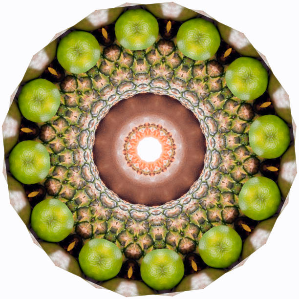 istock Abstract ornamental pattern from tropical fruits 817758086