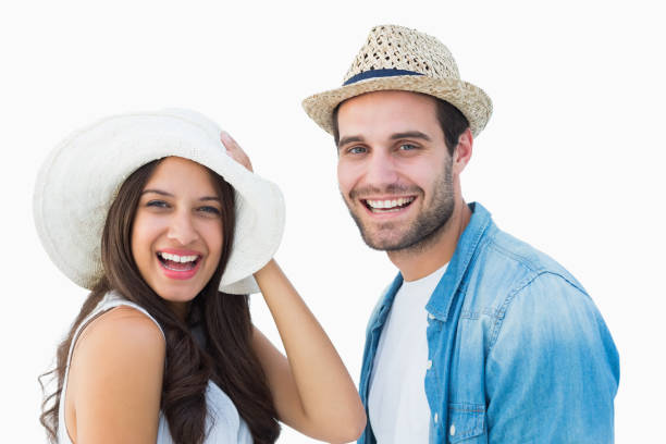 istock Happy hipster couple smiling at camera 817832226