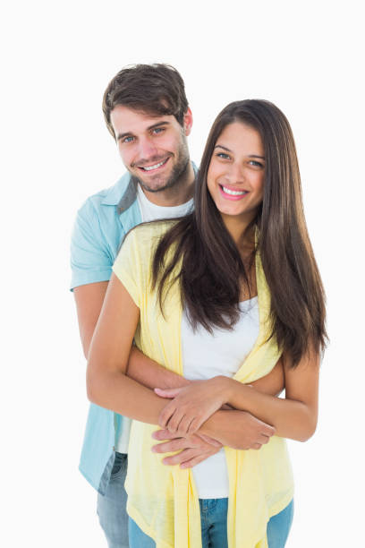 istock Happy casual couple smiling at camera 817833738
