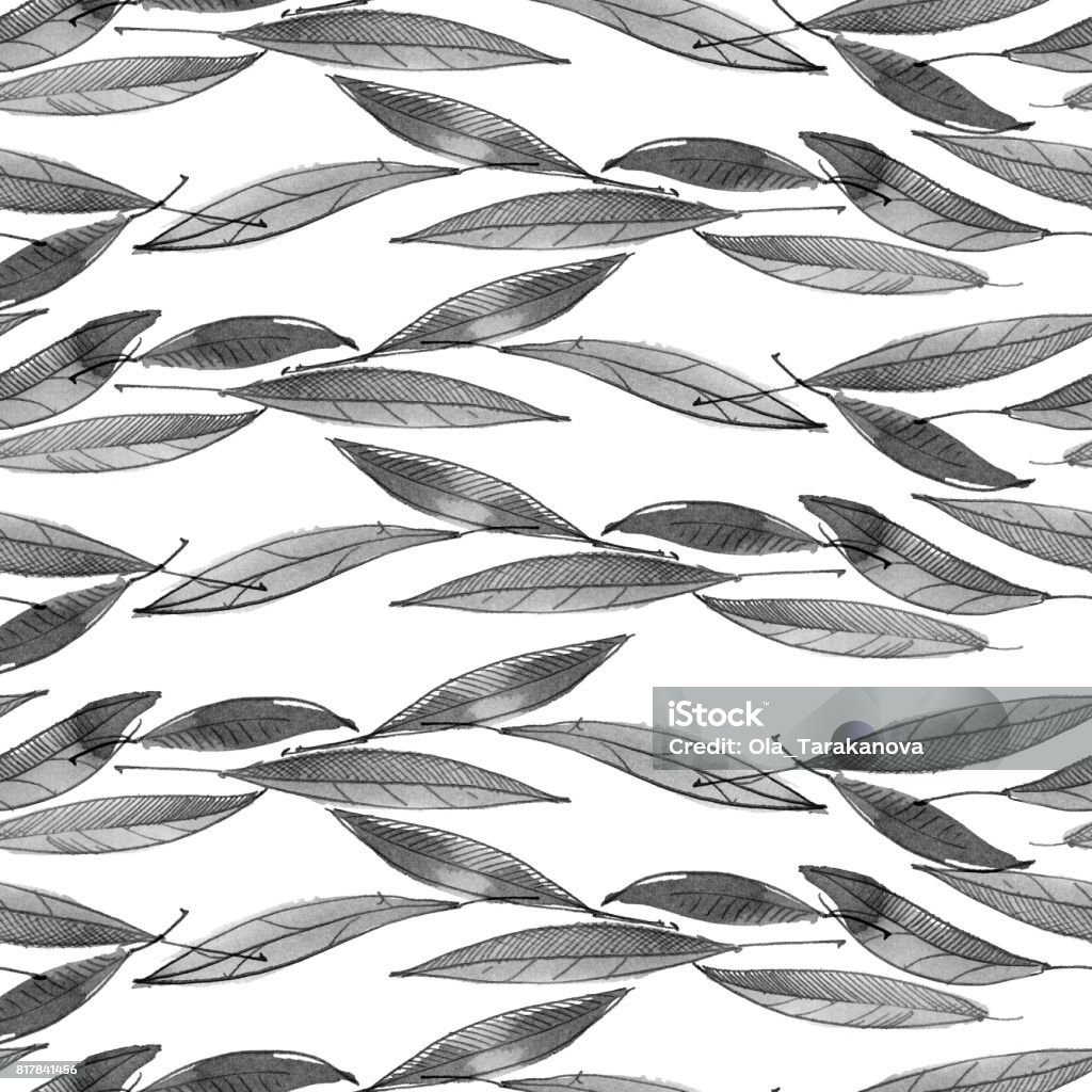 Tree Leaves Pattern Stock Illustration - Download Image Now - Art, Art ...