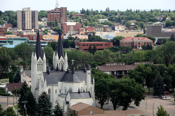 istock Medicine Hat With All It's Historic Brick Buildings And Churches 817873550