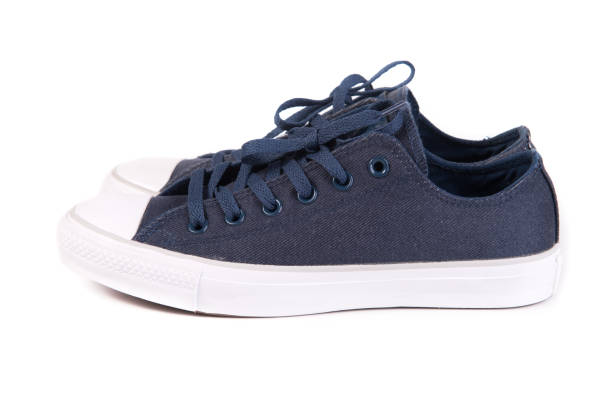 istock Blue sneakers isolated on white background 817934006