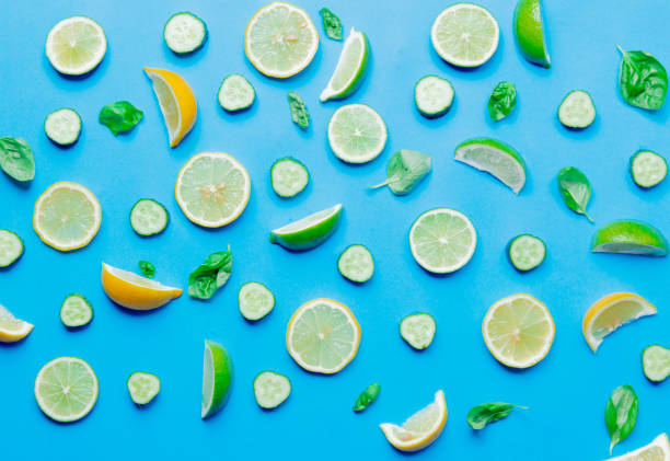 istock Above view at cutted lemons and limes 817938122