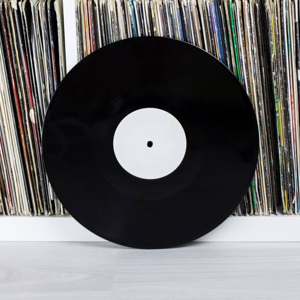 istock One record near stack of old collection of vinyl discs 817940264