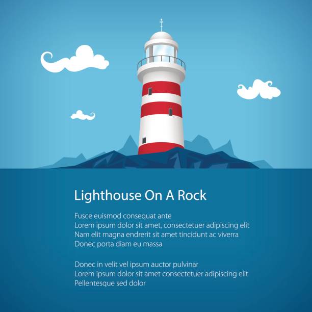 illustrations, cliparts, dessins animés et icônes de phare de la mer, affiche - lighthouse nautical vessel symbol harbor