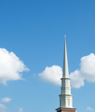 A beautiful old church steeple in Old Quebec