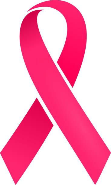 wstążka świadomości raka piersi - breast cancer cancer breast cancer awareness ribbon pink stock illustrations