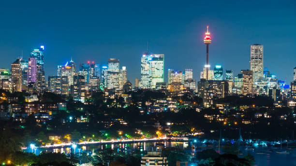 istock Skyline of Sydney CBD at night 817999684