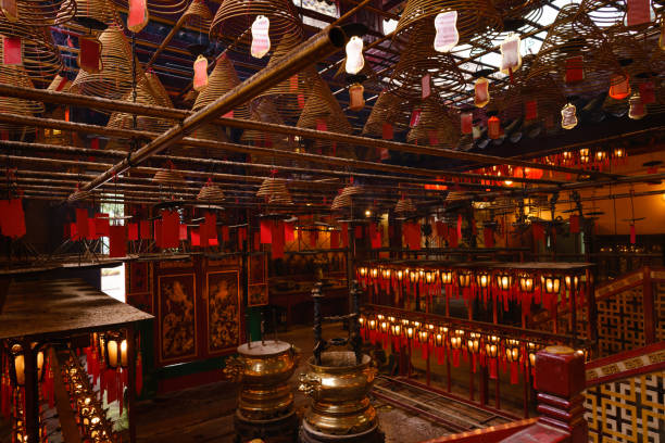 istock Incense coils in Man Mo temple 818085834