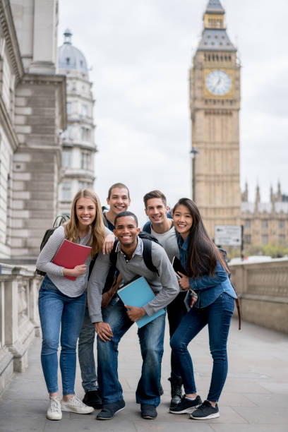 istock Happy group of students in London 818087698