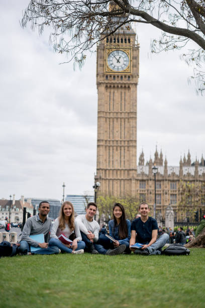 istock Happy group of students in London 818087944