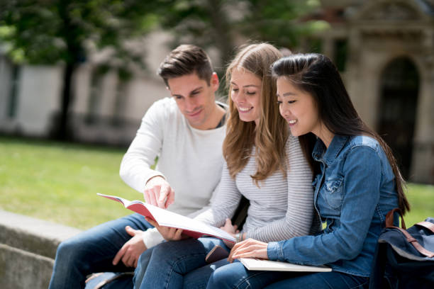 istock Group of students studying outdoors 818090164