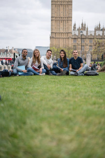 istock Multi-ethnic group of English students in London 818090226
