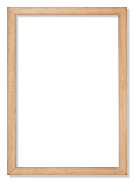 istock The wooden frame on the white background 818112352