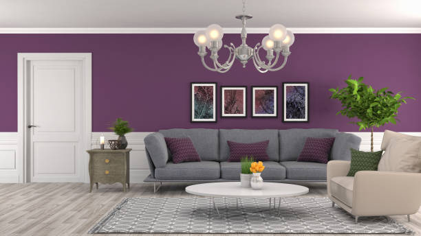 istock Interior living room. 3d illustration 818135600
