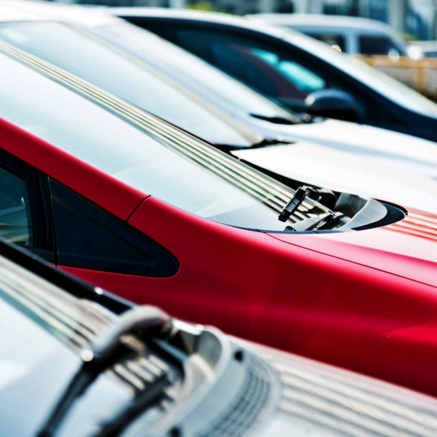 istock Group of cars in a row 818156012