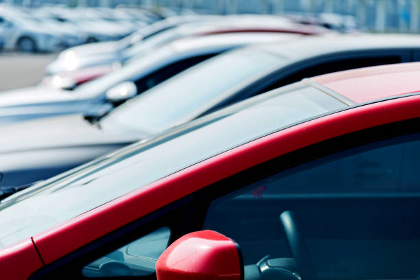 istock Group of cars in a row 818156404